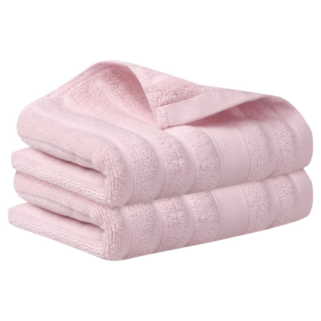 Cotton 2 Pack Hand Towels, Striped Pattern Decorative Comfort Towel for Bathroom, Travel, Camp 14" x 30"