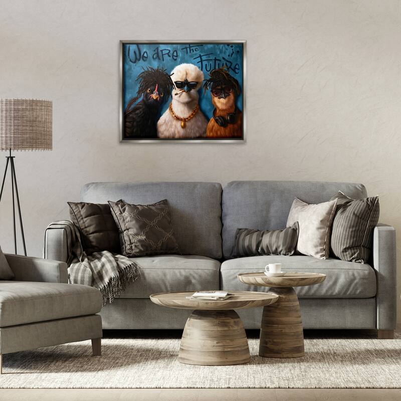 Stupell We Are The Future Birds Framed Floater Canvas Wall Art Design By Lucia Heffernan