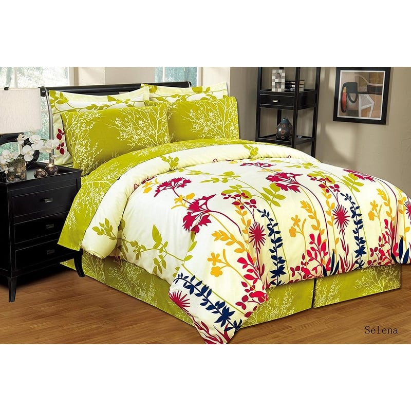 Porch & Den Jenne Reversible Patterned Bed-in-a-Bag 8-PC Comforter Set - Selena - Full