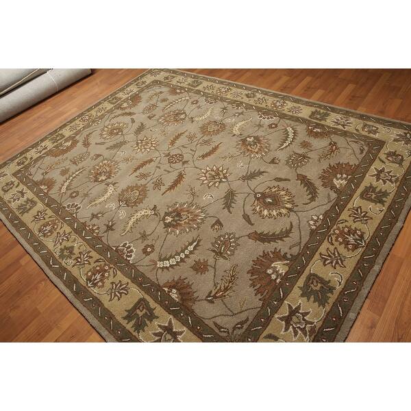 Greenish Gray Tan Brown Green Multi Oriental Rug Wool Traditional Oriental Area Rug 8x10 8 X 10 On Sale Overstock 31519896