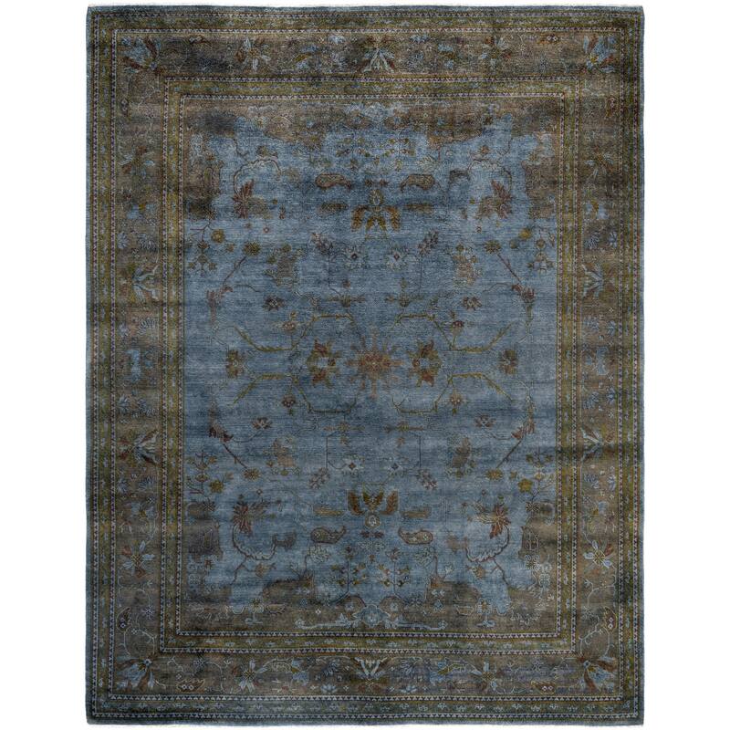 Overdyed One-of-a-Kind Hand-Knotted Area Rug - Gray - 8' 1" x 10' 5"