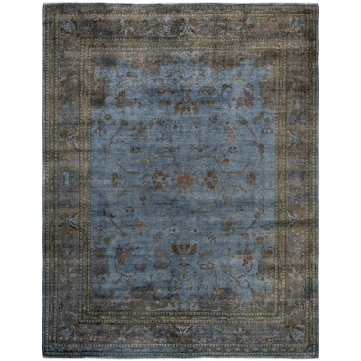 Overdyed One-of-a-Kind Hand-Knotted Area Rug - Gray - 8' 1" x 10' 5"