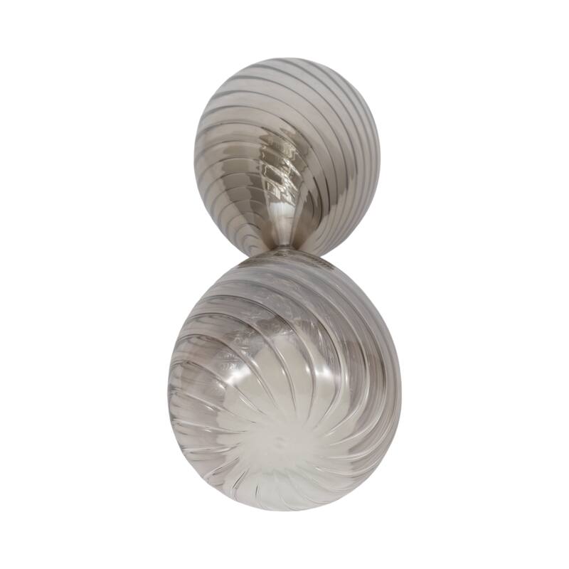 Modern Glass Hourglass Sculpture - Home Decor