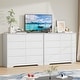 preview thumbnail 11 of 26, Tall Modern Wooden Dresser with 8 Drawers, Deep Storage, Large Chest of Drawers with Wide Top