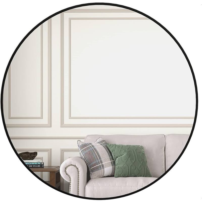 39 Inch Metal Framed Round Bathrrom Mirror for Wall