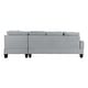 preview thumbnail 4 of 23, Reversible 3-piece Microfiber Suede Sectional Sofa with Ottoman