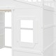 preview thumbnail 101 of 112, Solid Wood House Loft Bed with Window Design and Ladder, Twin/Full Size Playhouse Bed Loft Bed Frame with Guardrail for Kids