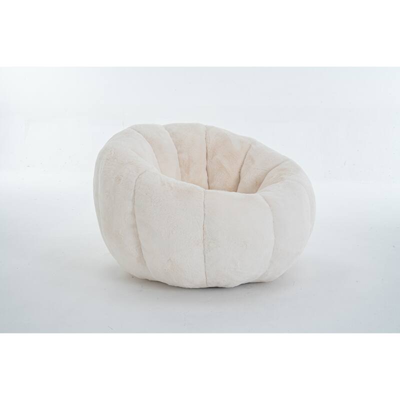 GDFStudio - Faux Fur Floral-Shaped Ultra-Soft Bean Bag Chair