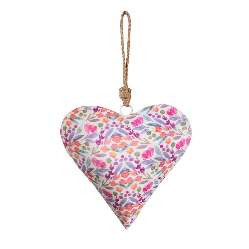 Petal Paradise Heart Shaped Metal Hanging Décor, Set of 3
