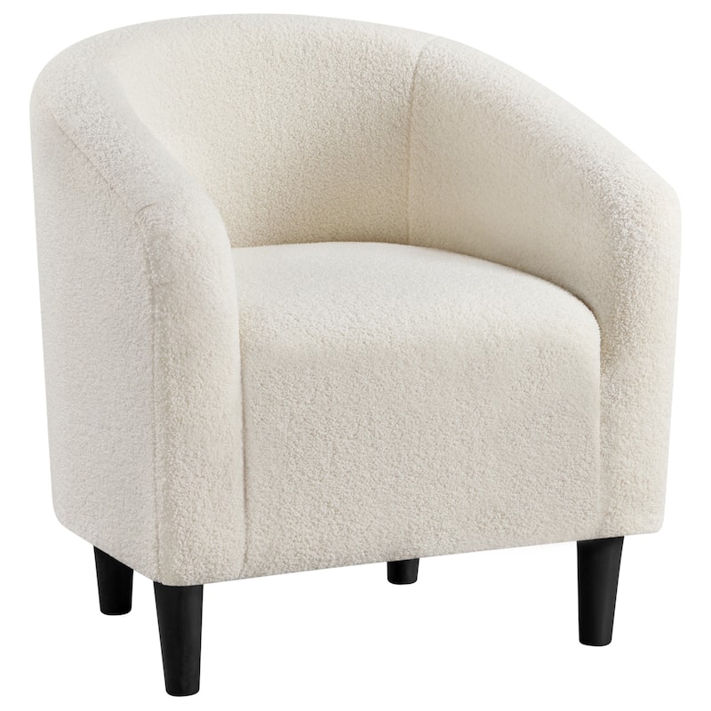 Yaheetech Club Chair Accent Barrel Chair Upholstered Arm Chair