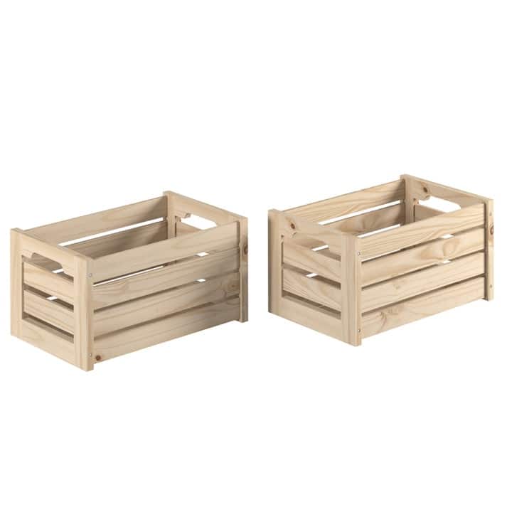 Slatted Crate (Set of 2) | Furniture Dash