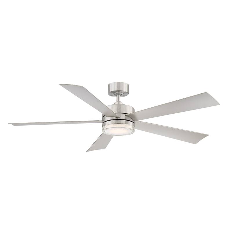 Wynd Indoor and Outdoor 5-Blade Smart Ceiling Fan 60in with 3000K LED Light Kit and Remote Control