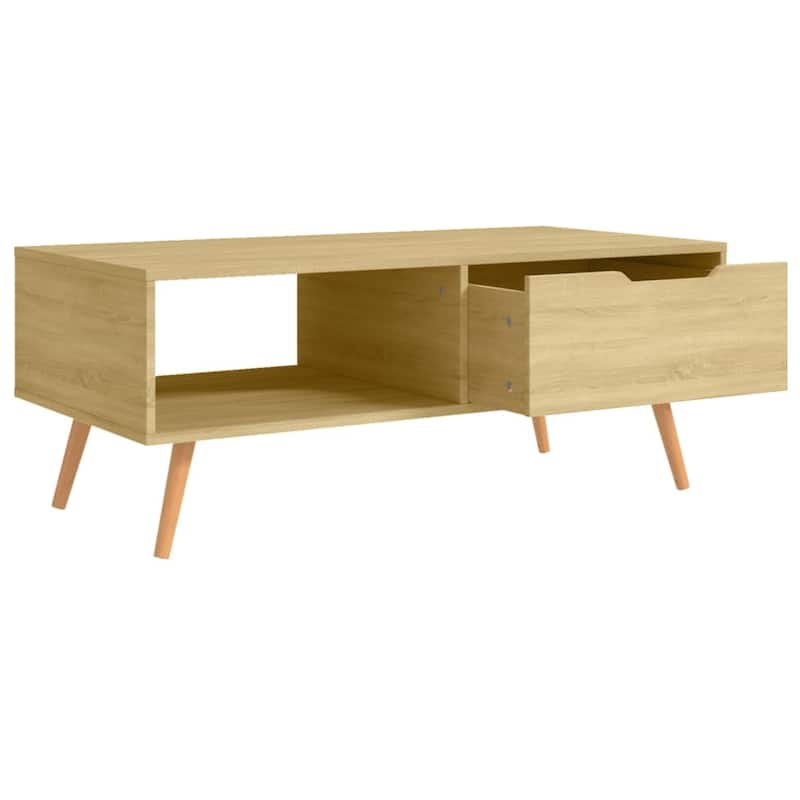 vidaXL Coffee Table End Table Living Room Accent Sofa Table Engineered Wood - 39.4" x 19.5" x 16.9"