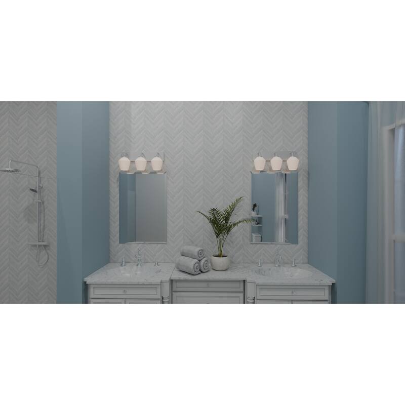Nielson 3-Light Brushed Nickel Bath Light