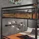 preview thumbnail 31 of 37, Metal Bunk Bed with Safety Guardrail Ladder and 8.1" Under Bed Storage, Vintage Wood and Gold Painting Detachable Bunk Bed