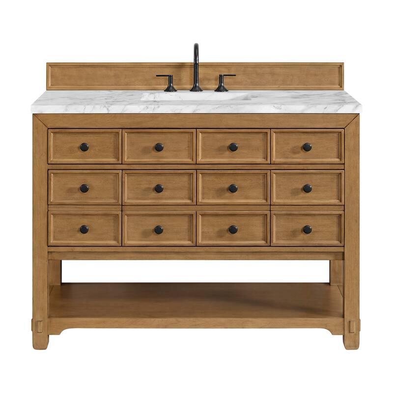 James Martin Vanities 505-V48-3CAR Malibu 48" Free Standing Single - Amber Birch - Wood Finish