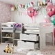preview thumbnail 2 of 55, Contemporary Design Twin size Loft Bed with Two Shelves and Two drawers, Unique Quality Assurance, Solid Construction,聽