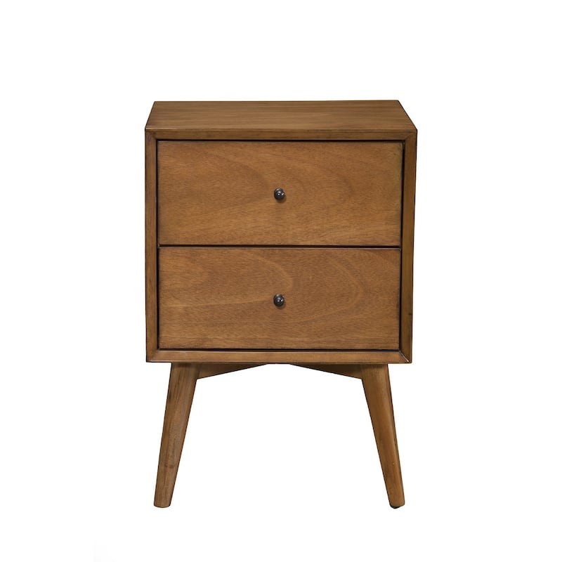 Century Modern Wood 2 Drawer Nightstand