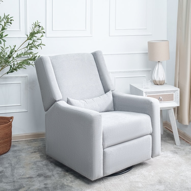 Tanya Luxury Power Motion Recliner Chair with Swivel Glider, Upholstered Living Room Reclining Sofa Chair with Lumbar Support