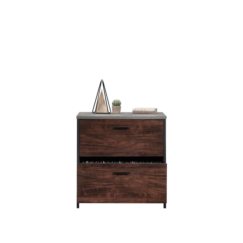 Wood Lateral File with Large Drawers