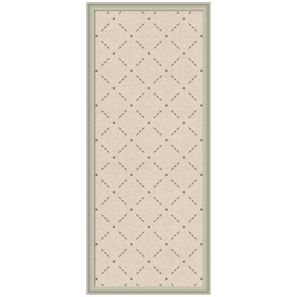 Kate and Laurel Pinboard Green Lattice Print