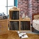 preview thumbnail 4 of 11, Way Basics Vintage Vinyl Storage Blox Cube Turntable Stand Organizer Shelf - Fits 65-70 LP Records