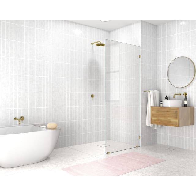 Glass Warehouse 78" x 34" Frameless Shower Door - Single Fixed Panel