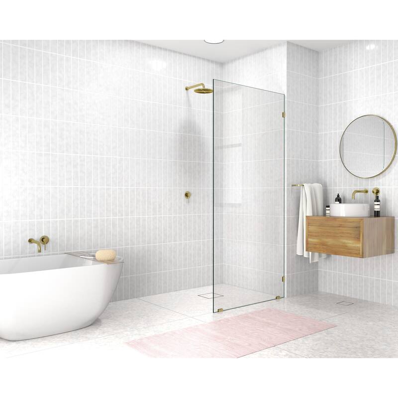 Glass Warehouse 78" x 34" Frameless Shower Door - Single Fixed Panel