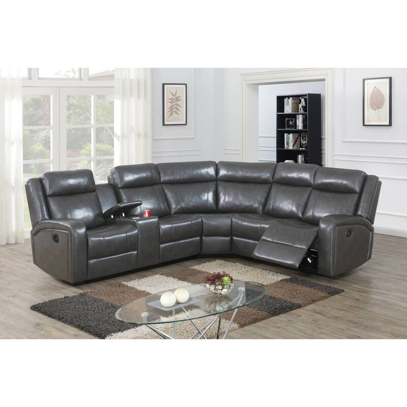 3 Pieces Power Motion Sectional - Grey