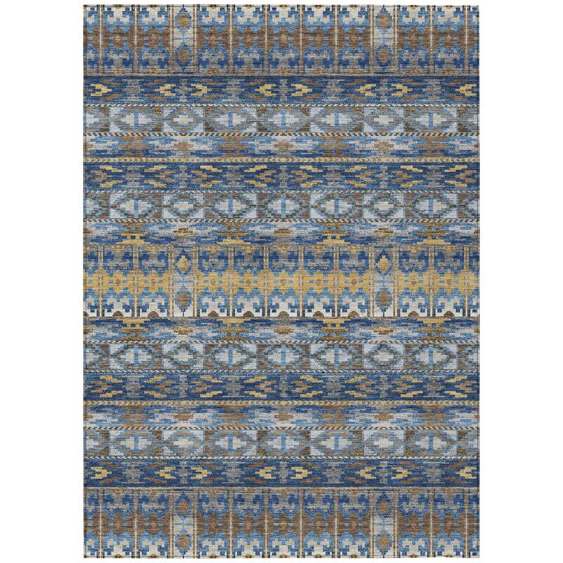 Machine Washable Indoor/ Outdoor Global Haswell Chantille Rug