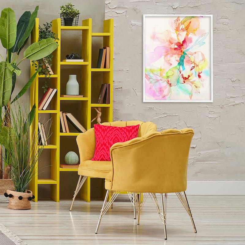 Stupell Abstract Watercolor Island Flowers Framed Giclee Art Design By Gemma Bardot