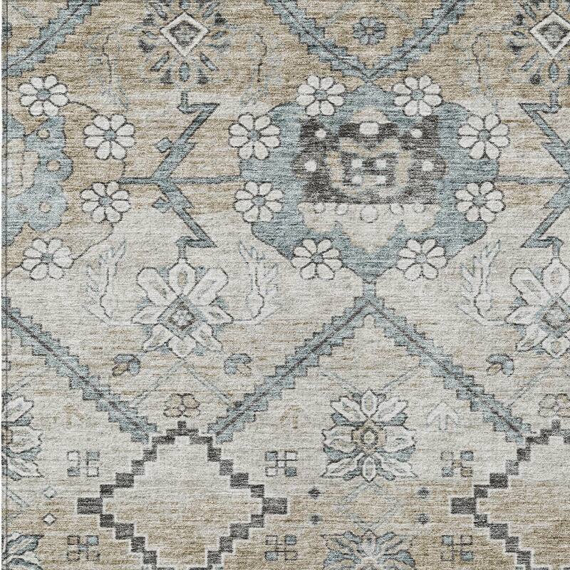 HomeRoots Floral Transitional Rectangle Outdoor Rug
