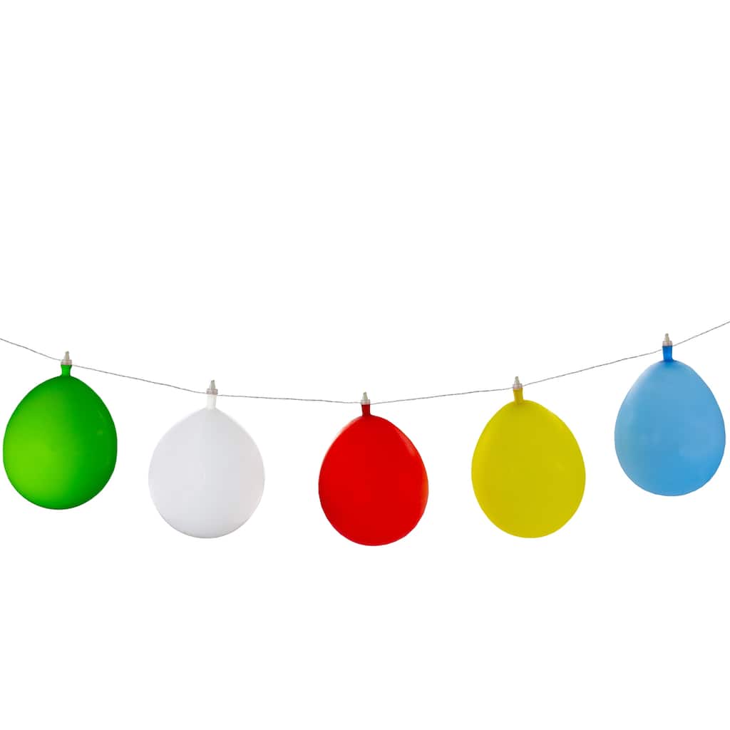 10-Count Multi-Color LED Inflatable Balloon String Lights - Color LED