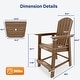 preview thumbnail 15 of 47, WINSOON 3PCs Tall Adirondack Chairs, Weather Resistant HIPS Balcony Chairs with Connecting Tray and Umbrella Hole