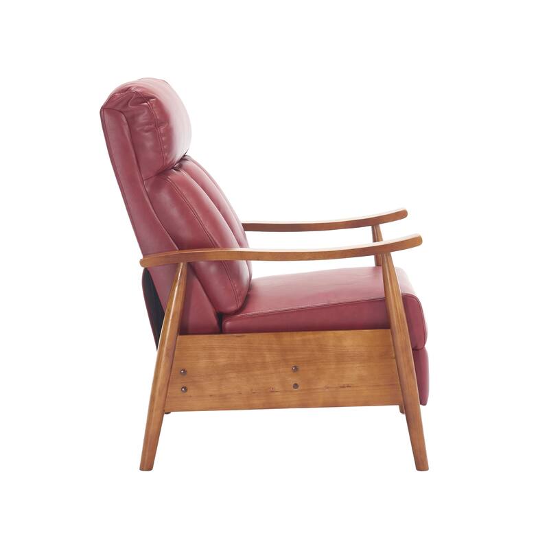 Modern 26.38" Upholstered Adjustable Chaise Lounge Chair with Wood Frame for Living Room