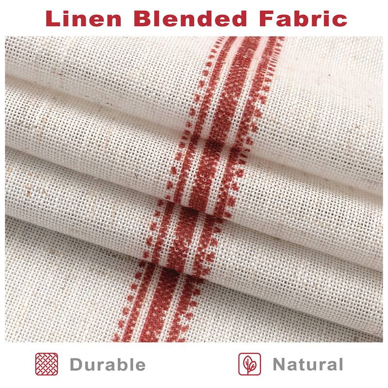 DriftAway Farmhouse Linen Blend Blackout Tie Up Curtain