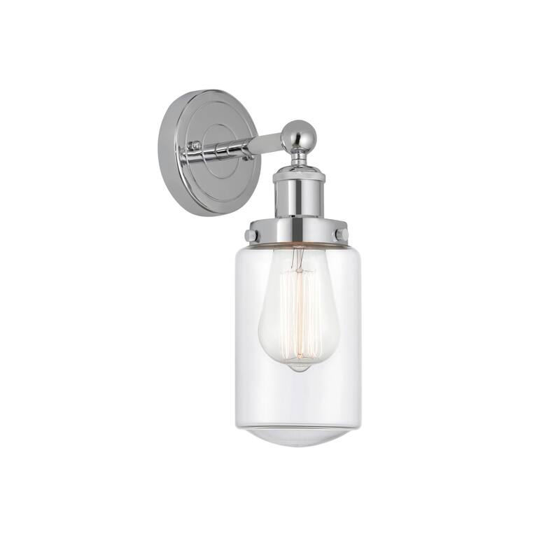 Innovations Lighting 616-1W-10-7 Dover Sconce Dover 10" Tall Wall - Polished Chrome / Clear
