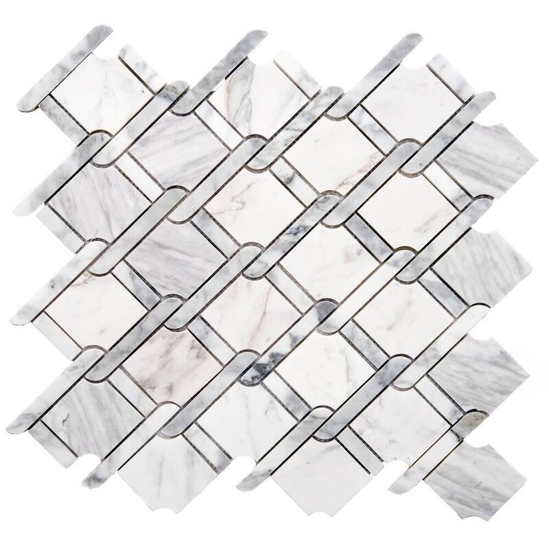 The Tile Life Santorini Rope 2x3 Carrara Marble Backsplash Wall Tile