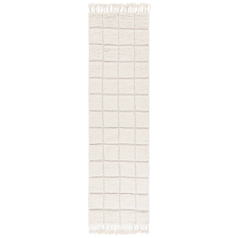 SAFAVIEH Handmade Vermont Kyra Transitional Wool Rug - 2'3" x 8' Runner - Ivory