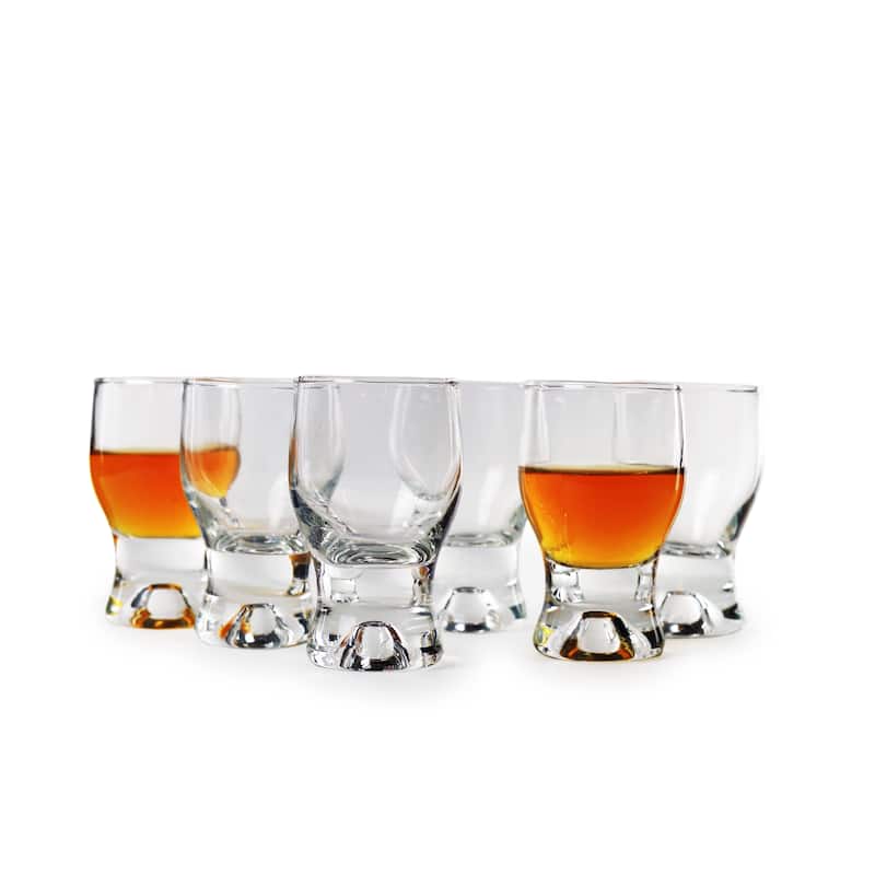 Circleware Tipsy Shot Glasses Set of 6 - 2 oz.