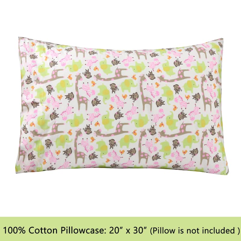 3-Piece Cotton Toddler Sheet Set for Kids Boys & Girls (Animals, Fish, Sports, Floral)