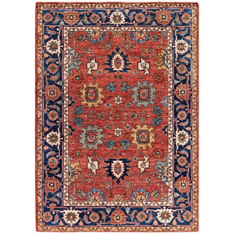 Serapi One-of-a-Kind Hand-Knotted Area Rug - Red - 4' 3" x 5' 11"