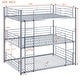 preview thumbnail 7 of 7, Gray Industrial Charm Full-Full-Full Metal Triple Bed with Built-in Ladder, Divided into Three Separate Beds