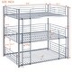 preview thumbnail 25 of 25, Industrial Charm Full-Full-Full Metal Triple Bed with Built-in Ladder