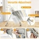 preview thumbnail 14 of 47, Multifunctional Folding Baby High Chair with Rolling Wheels and Adjustable Height - 40" x 23" x 36"-43.5"(L x W x H)
