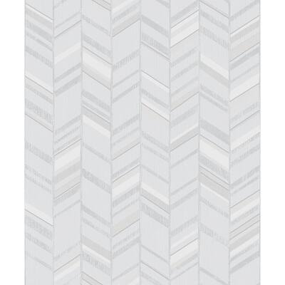 Galerie Wallcoverings Special FX 2 Collection Glitter Chevron Mylar on Non-woven Wallpaper Roll