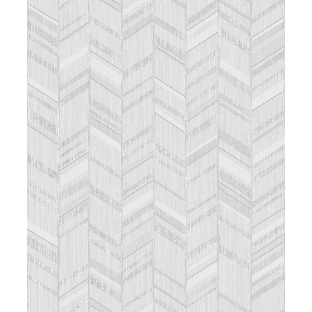 Galerie Wallcoverings Special FX 2 Collection Glitter Chevron Mylar on Non-woven Wallpaper Roll