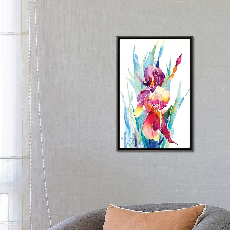 iCanvas "Iris Flower" by Jo Lynch Framed