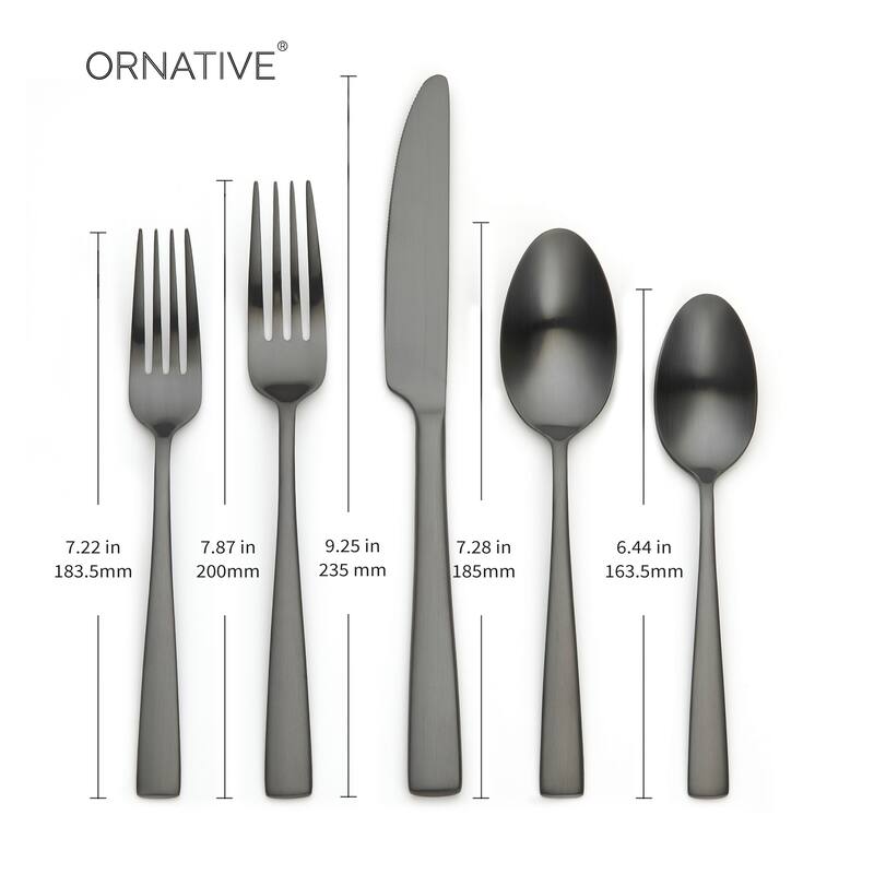 Ornative Adila 18/0 Stainless Steel 20 Pieces Flatware Set - 10.63" H x 6.69" W x 2.76" D