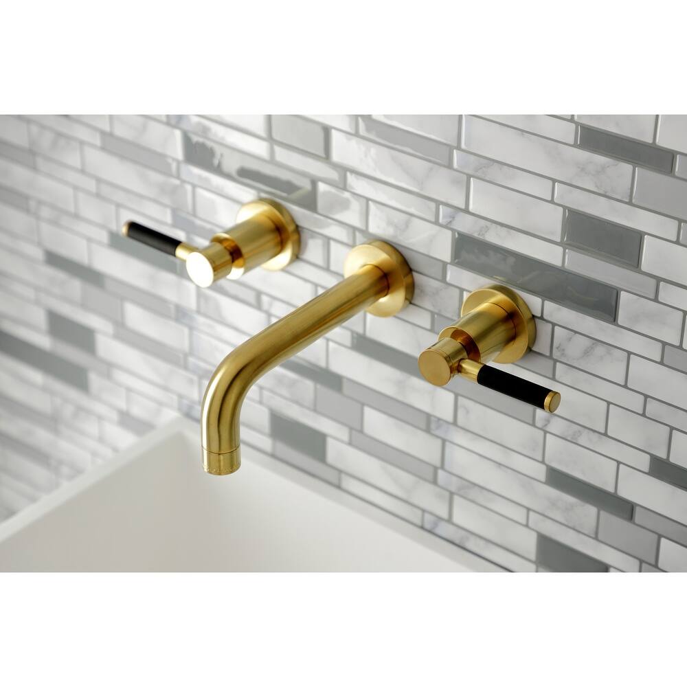 Kingston Brass Kaiser Two-Handle 3-Hole Wall Mount Bathroom Faucet